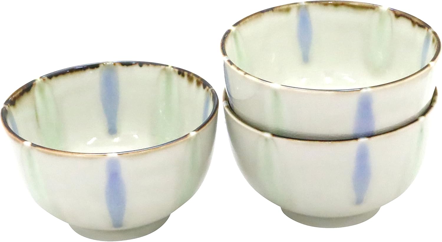 Mino Ware (Amazon.co.jp Exclusive) (Commercial Set) Long-established Teishoku Restaurant Donburi Kyodon, Sansai Kannuri, 4.0 Kyodon, 3 Pieces
