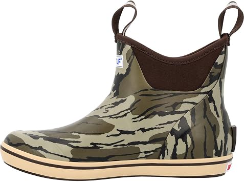 XTRATUF Mens Mossy OakTM Bottomland Ankle Deck Boot, Mossy Oak Bottomland, Size 9M