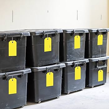 Amazon | 100個 2x4インチ イエロープラスチック配送タグ