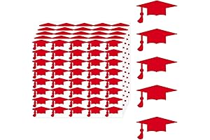 Red Graduation Cap Stickers, 400 Pcs Graduation Thank You Stickers