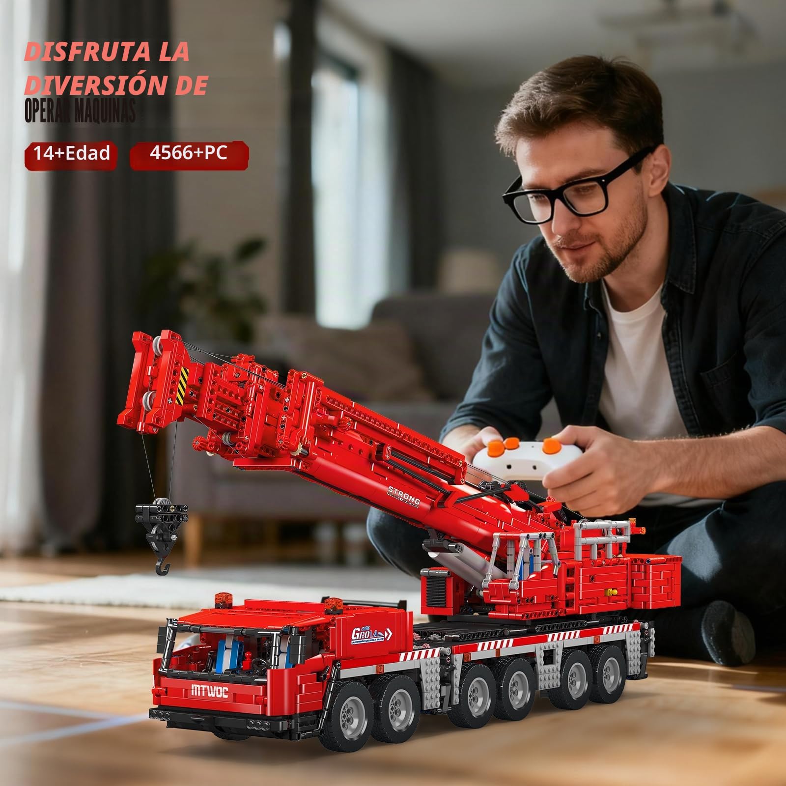 Mould King 17065 Technik GMK Heavy Duty Crane Klemmsteinen Kit 4566+ PCS MOC Remote commandded Raupengraune Blöcke Toy mit 5 Motor