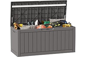 Spacious Deck Storage Oasis: EAST OAK 90-Gallon Outdoor Storage Bin