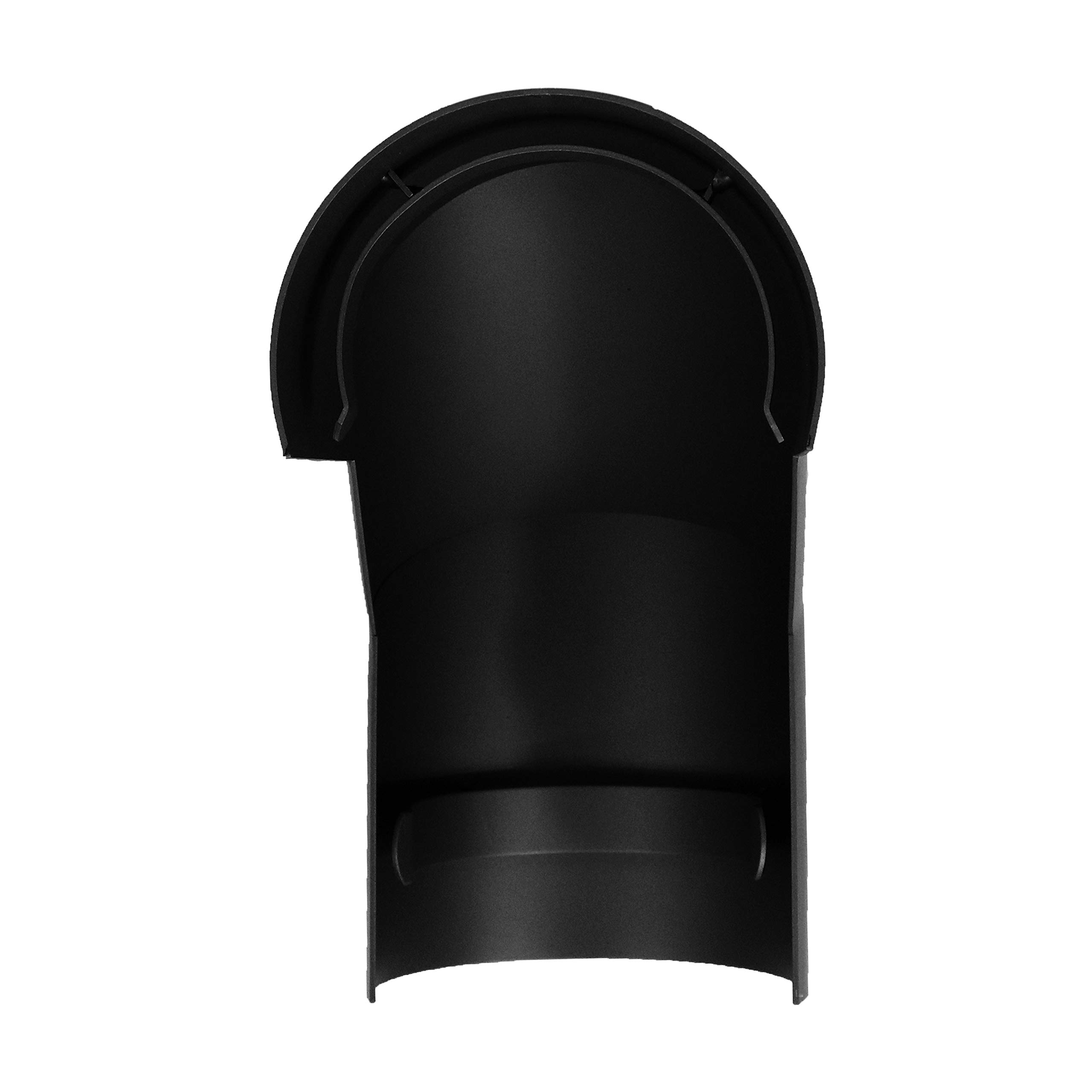 LANZZAS Ofenrohr Thermoschutz/Hitzeschild Bogen 90° oberhalb - im Durchmesser Ø 150 mm - Farbe: schwarz - Rauchrohr Hitzeschutz