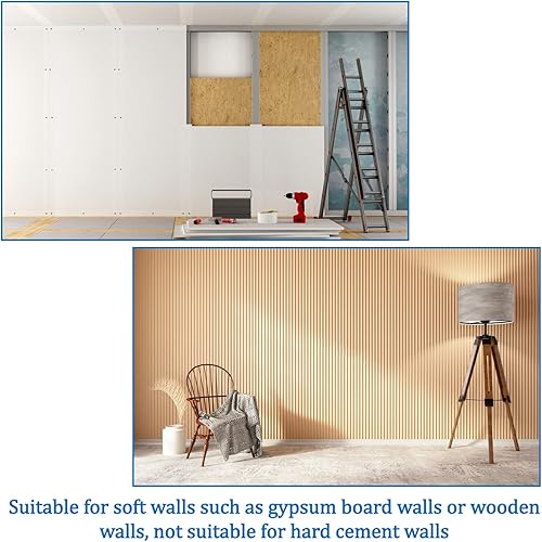 Miniatura 9 de Percha de cuadros para paneles de yeso con garra, 30 ganchos sin clavos, fácil de usar para paneles de yeso, ganchos para marcos de fotos, espejos