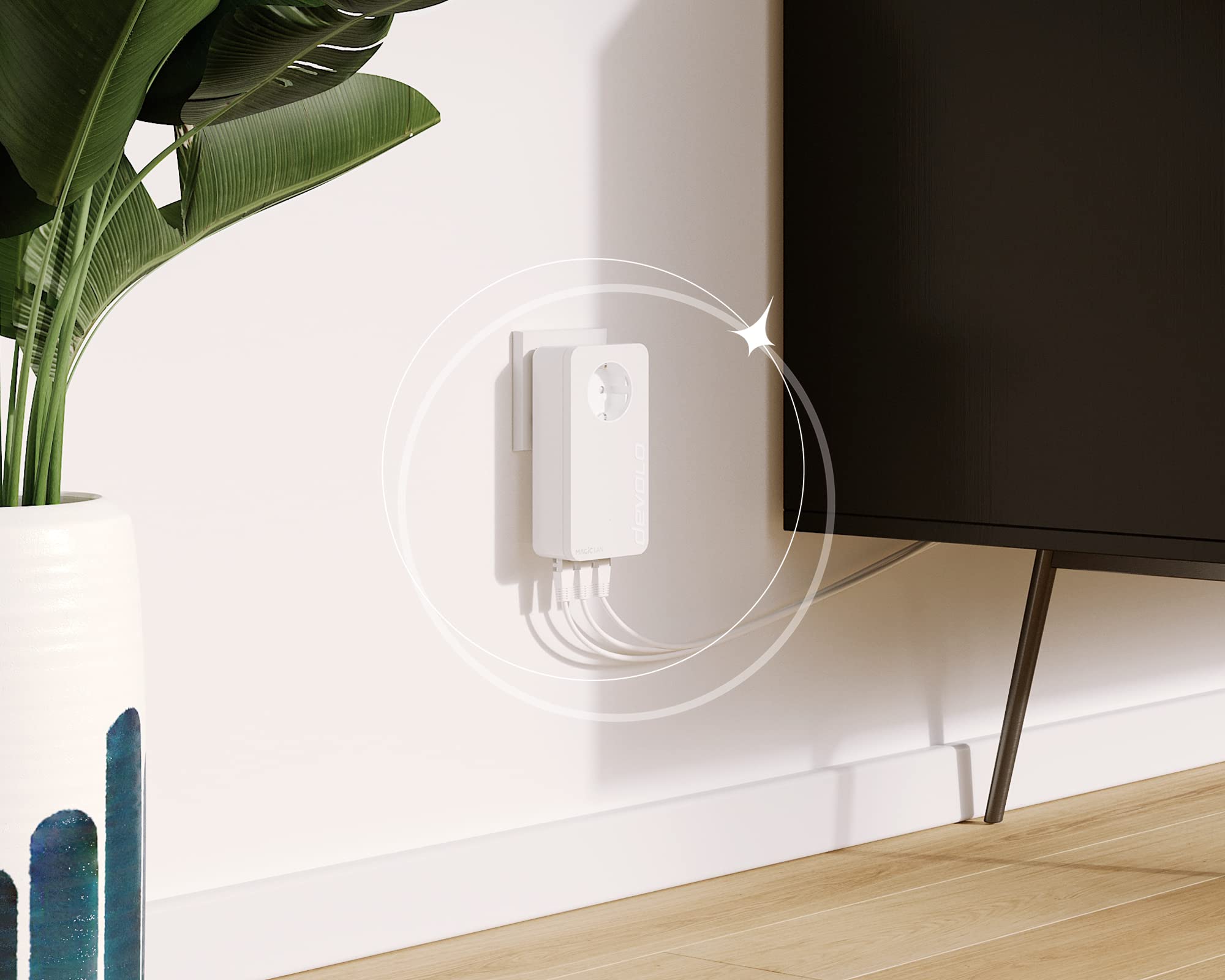 devolo Magic 2 LAN Triple - Adaptador PLC con 3 Puertos Ethernet, para televisor Inteligente, Ordenador y Consola de Juegos - 4