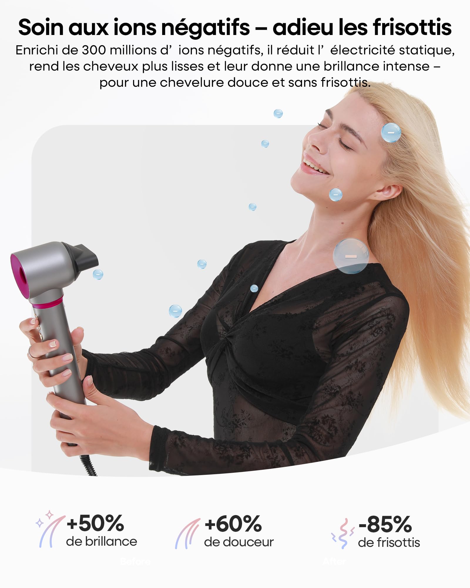 Air Styler 6 in 1 Professionale, Pettine ad Aria Calda Delicato per Capelli, Arricciacapelli Automatico, Piastra onde e Diffusore, Set Styling con Custodia da Viaggio
