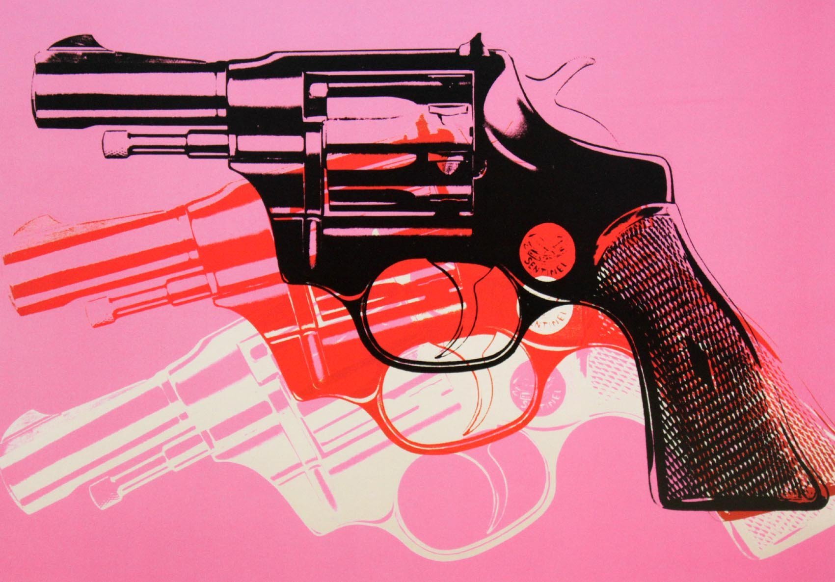Amazon.co.jp: アンディ ウォーホル「ガン(ピンク)Gun,c 1981-82」展示 
