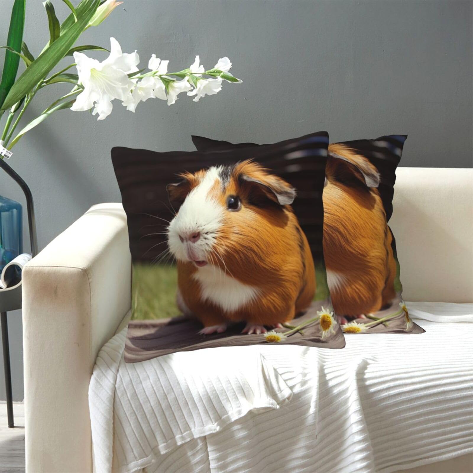 FekiLoot Decorative Throw Pillow Covers Modern Farmhouse Pillowcase Double Sided Cozy Cushion Cover for Sofa Couch Bed 20"X20" Smiling