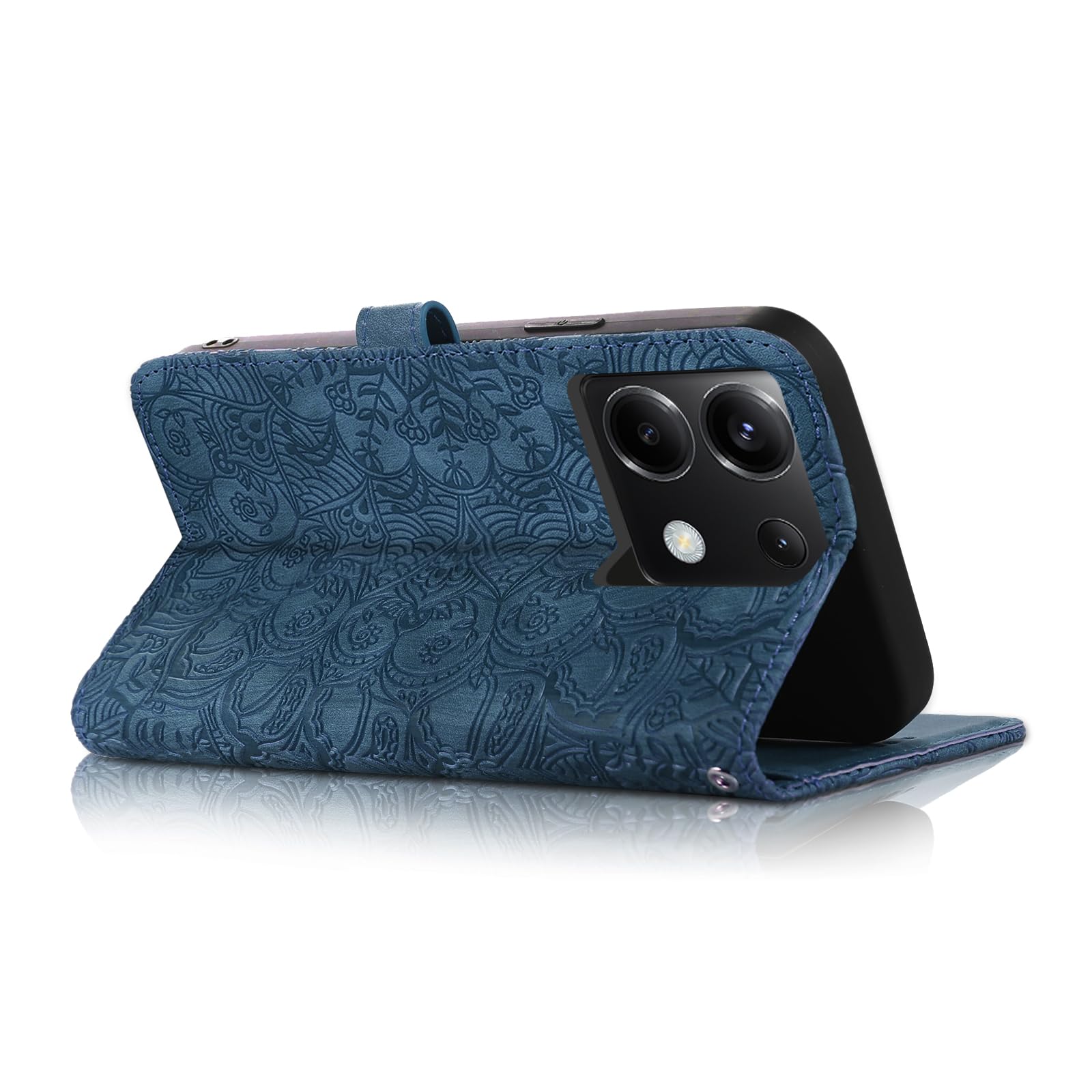Cover A Portafoglio COMAKU Per Xiaomi Poco X6 - Pelle PU Blu Con Supporto E Chiusura Magnetica - Custodia Libro Con Slot Per Carte