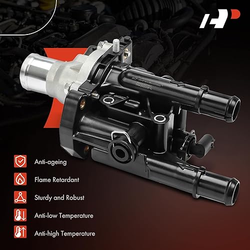 Miniatura 7 de A-Premium - Full Aluminum Coolant Thermostat and Housing Assembly with Sensor - Compatible with Chevy Cruze, Limited, Trax, Sonic - 1.8L 1.6L -