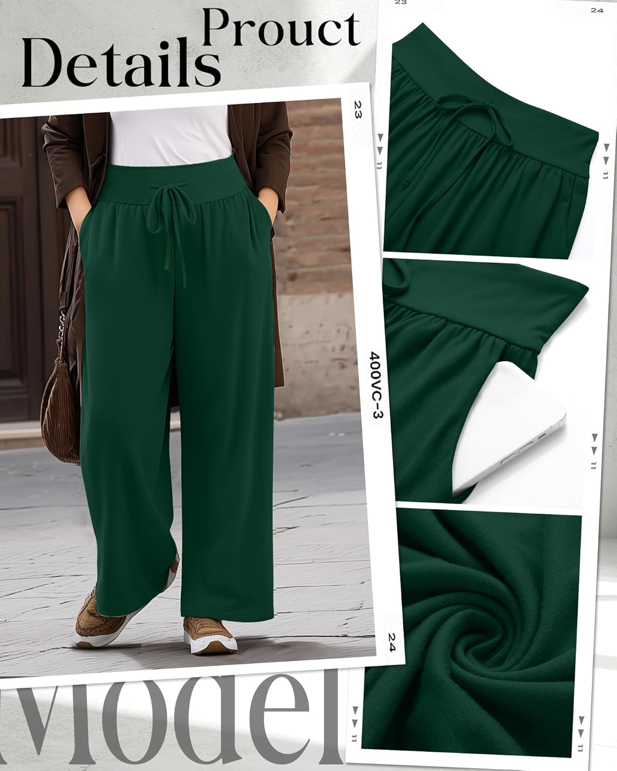 Neer 3 Pack Women's Plus Size Lounge Pants, Wide Leg Yoga Pants Baggy Drawstring Sweatpants with Pockets Casual Loose Jogger
