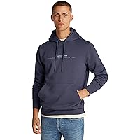 Calvin Klein Uomo Felpa Minimal Logo con Cappuccio, Grigio (Ebony)