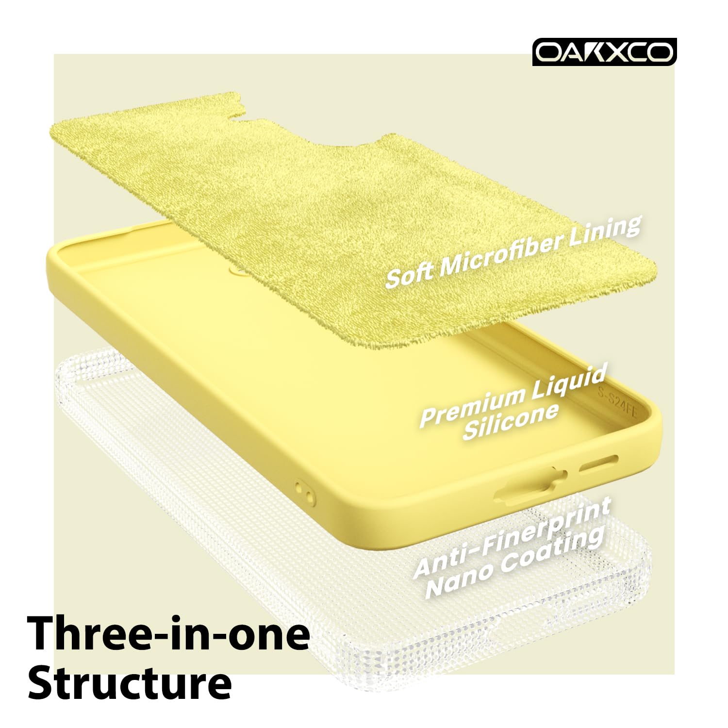 oakxco for Samsung Galaxy S24 Ultra Phone Case Liquid Silicone, Thin Slim Soft Rubber Gel TPU Plain Simple Cover for Women Girl Cute, Matte Solid Color, Brown Khaki Nude — view 714