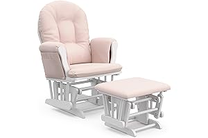 Storkcraft Premium Pink Nursery Rocking Chair and Ottoman Set for Tranquil Moments