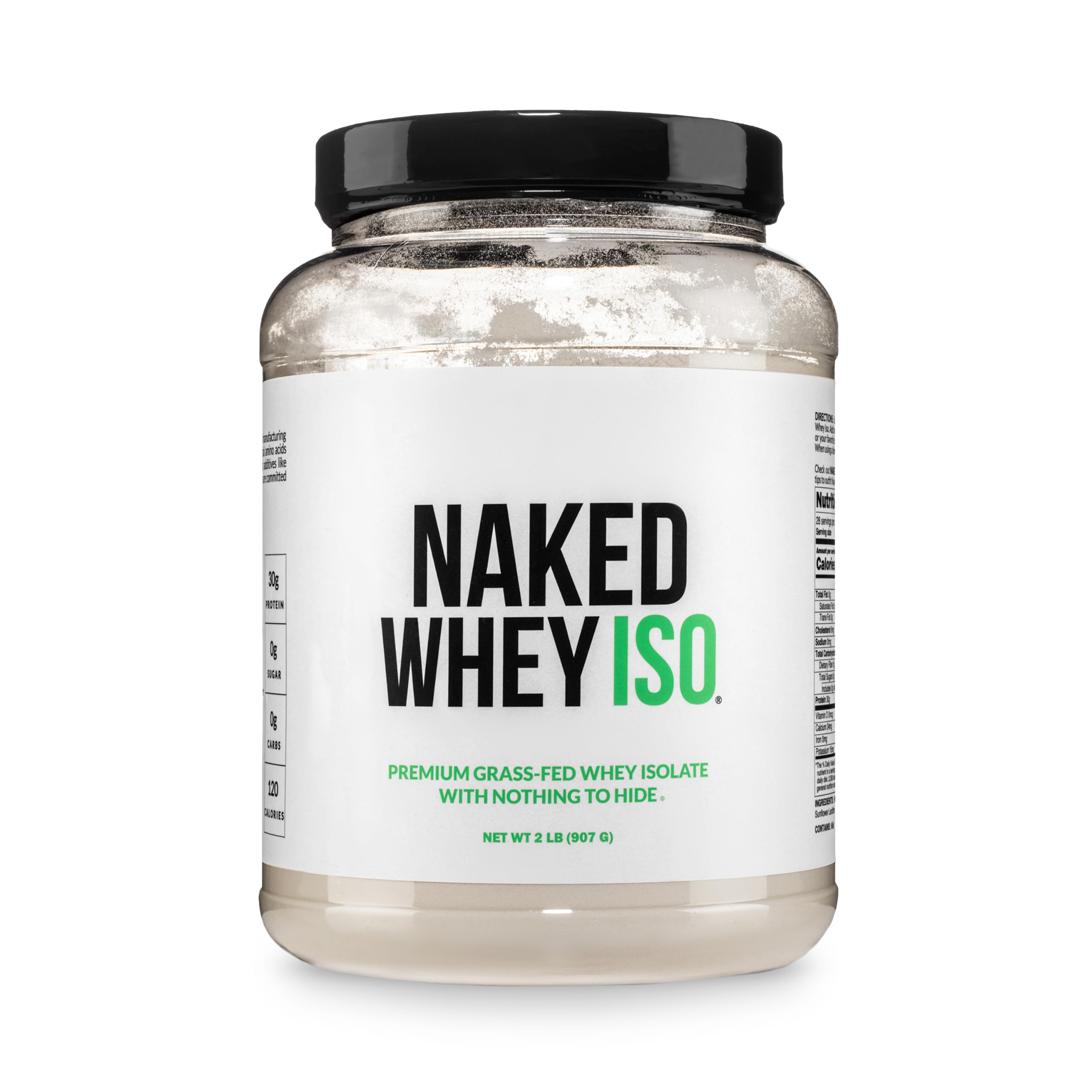 NAKED Chocolate Whey Isolate Protein - Only 6 Ingredients, 30g Grass-Fed Protein, Undenatured, No GMO, No Soy, Gluten-Free, No Preservatives - 24 Servings — Amazon image 12