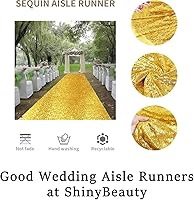 Vista 100 de ShinyBeauty Pasillo de Lentejuelas Negras Brillantes de 2 pies x 15 pies Alfombra Brillante para Bodas, Graduaciones, Fiestas, Alfombra Negra