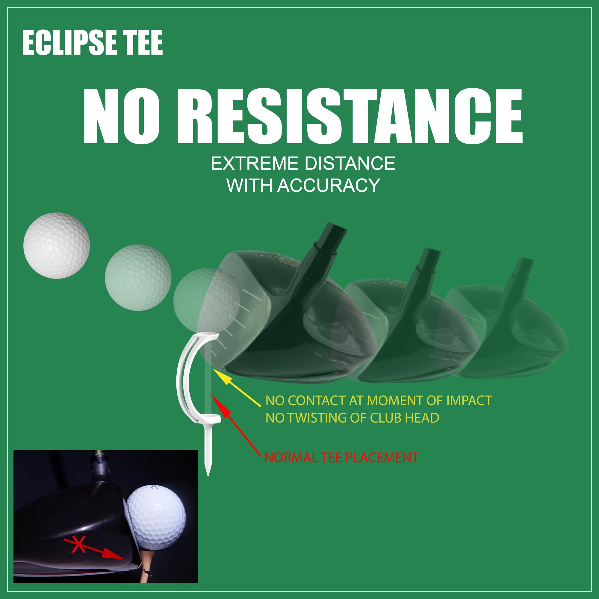 SANDIAN, Camisetas de golf de plástico, con forma semicircular, menos resistencia al contacto, mejor precisión, policarbonato irrompible, antigancho, antirebanadas, tiros más largos