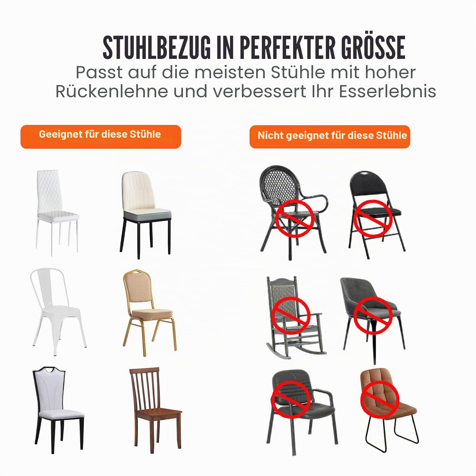 VEVOR Stuhlhussen für Klappstühle aus Elastischem Spandex, Universell Passender Stuhlbezug, Abnehmbare &Waschbare Schonbezüge, für Hochzeiten, Partys, Feiern, Essen (50 Stück, Beige)