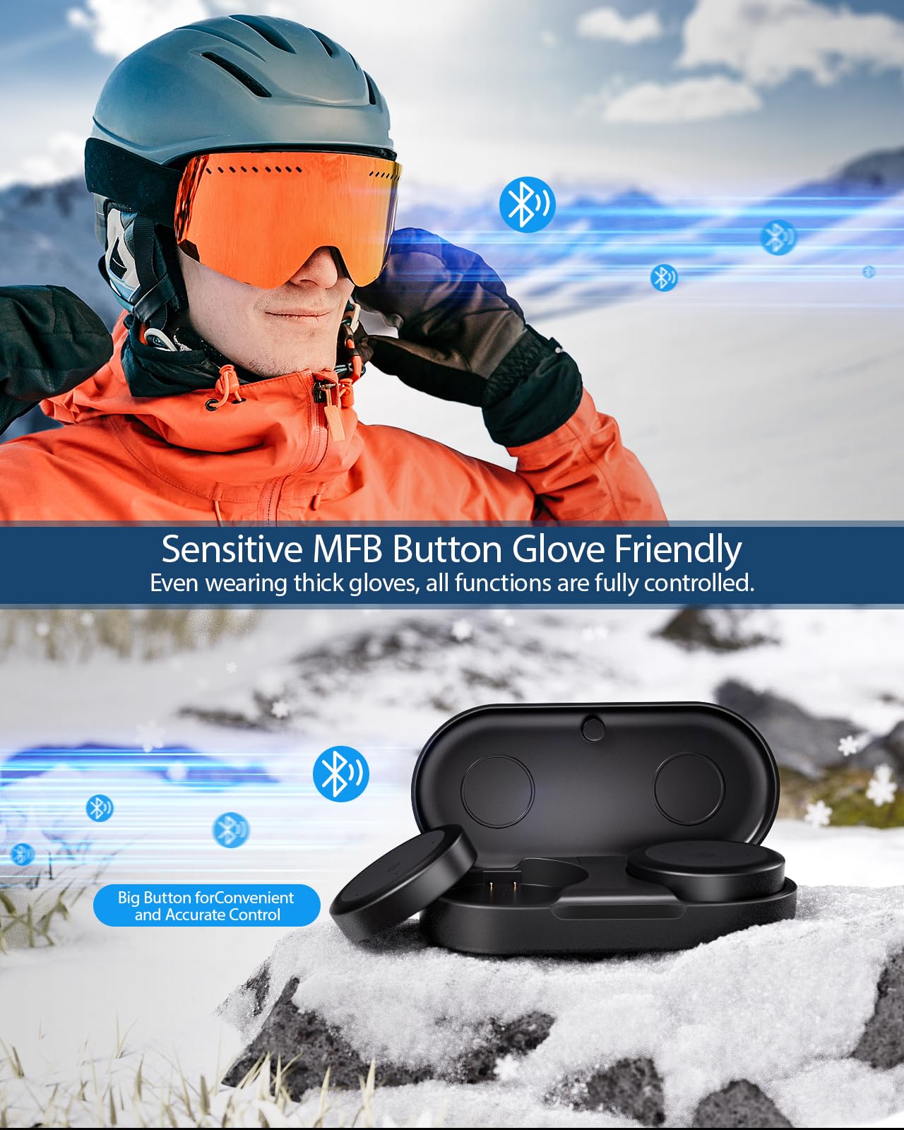 Doohoeek 2025 Ski Helmet Speaker True Wireless Earbuds - Dettaglio