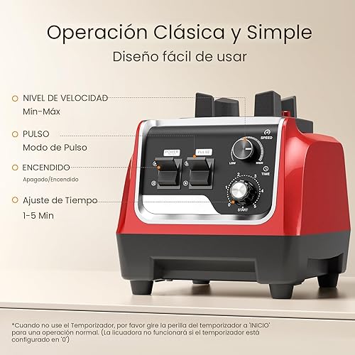Miniatura 5 de Batidoras para cocina, potente licuadora de batidos con motor de 1800 W, 70 onzas, gran capacidad y recipientes sin BPA con taza para llevar,