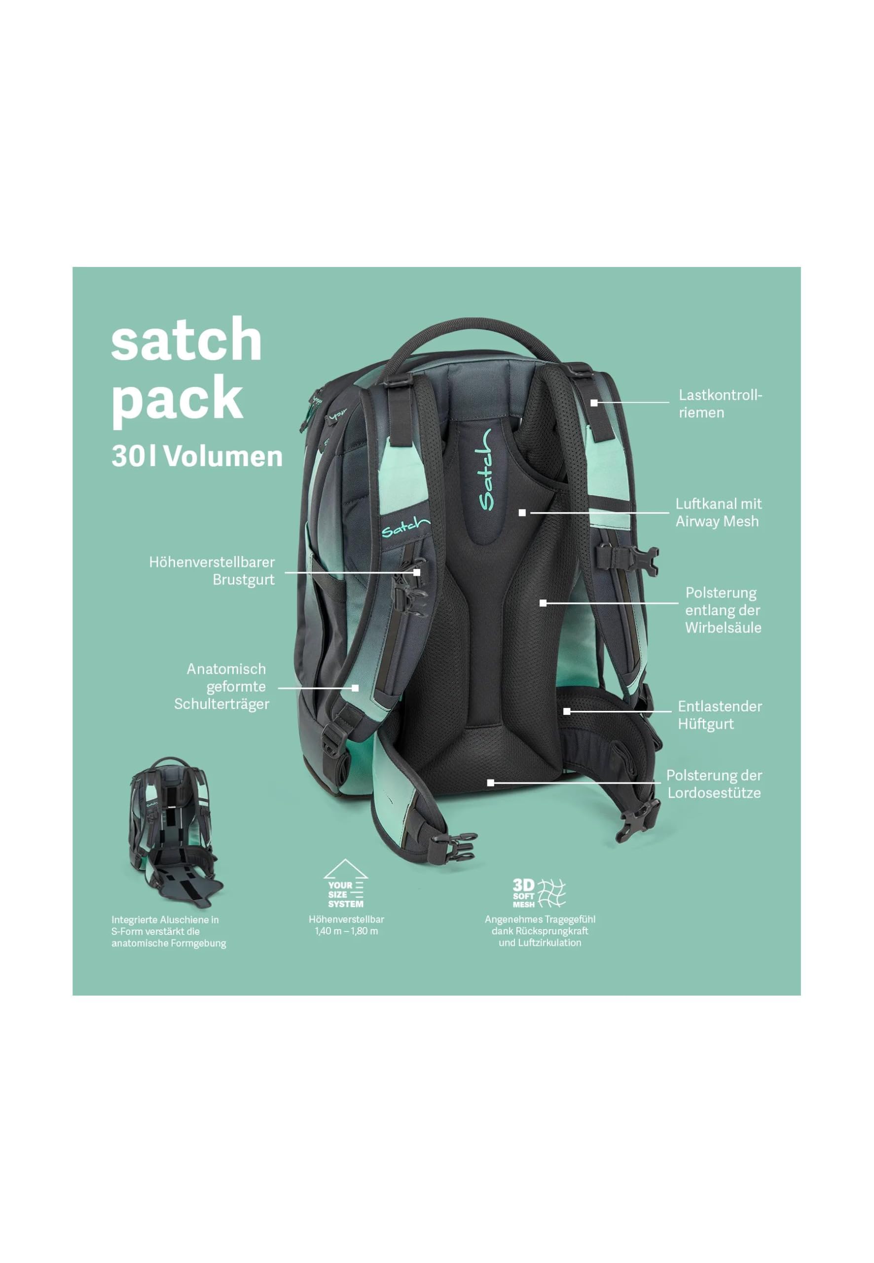 satch Pack Set Hidden Rainbow - Multi Colored