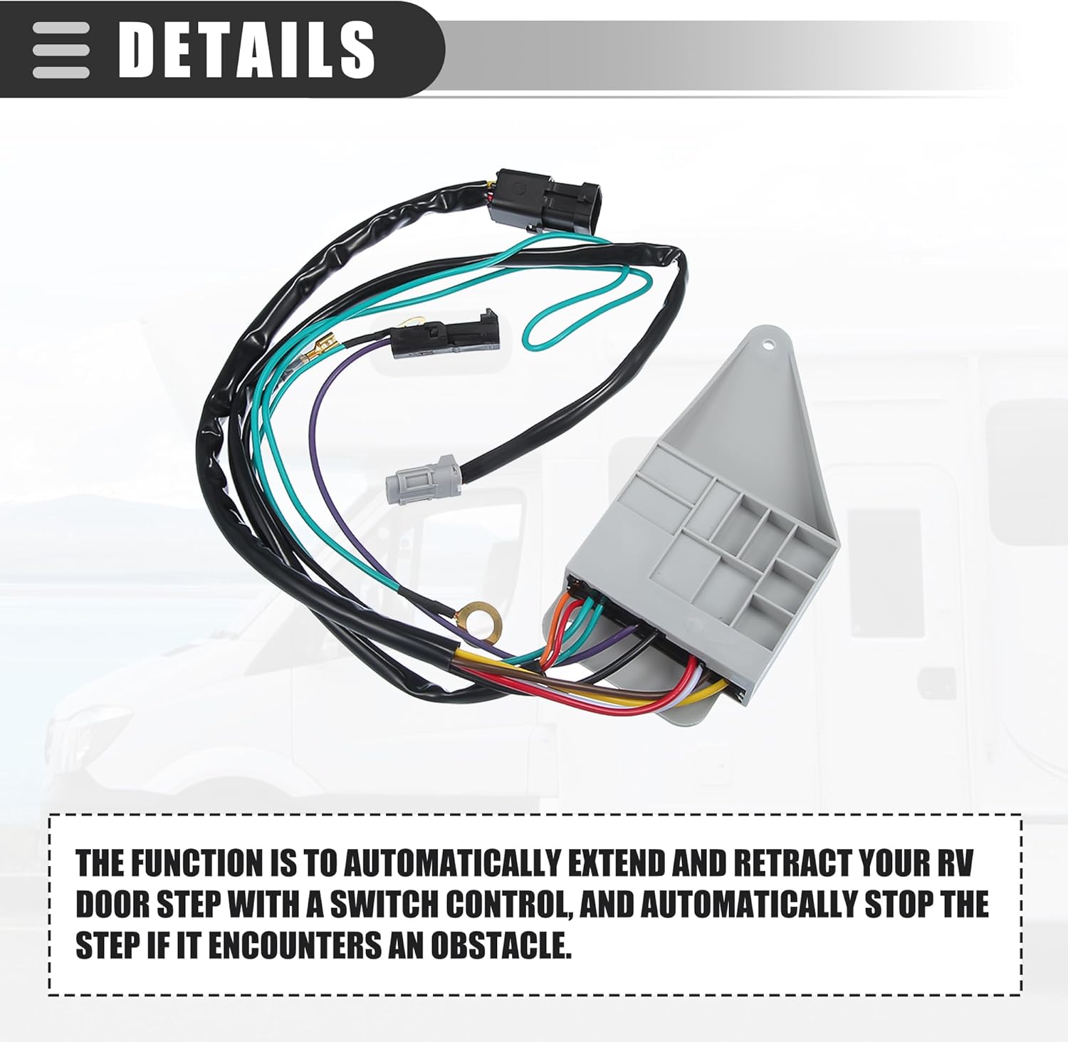 Motoforti Electric Step Control Unit, Automatic Electric Steps, for RV Travel Trailers, 909510000, Gray, 1 Set