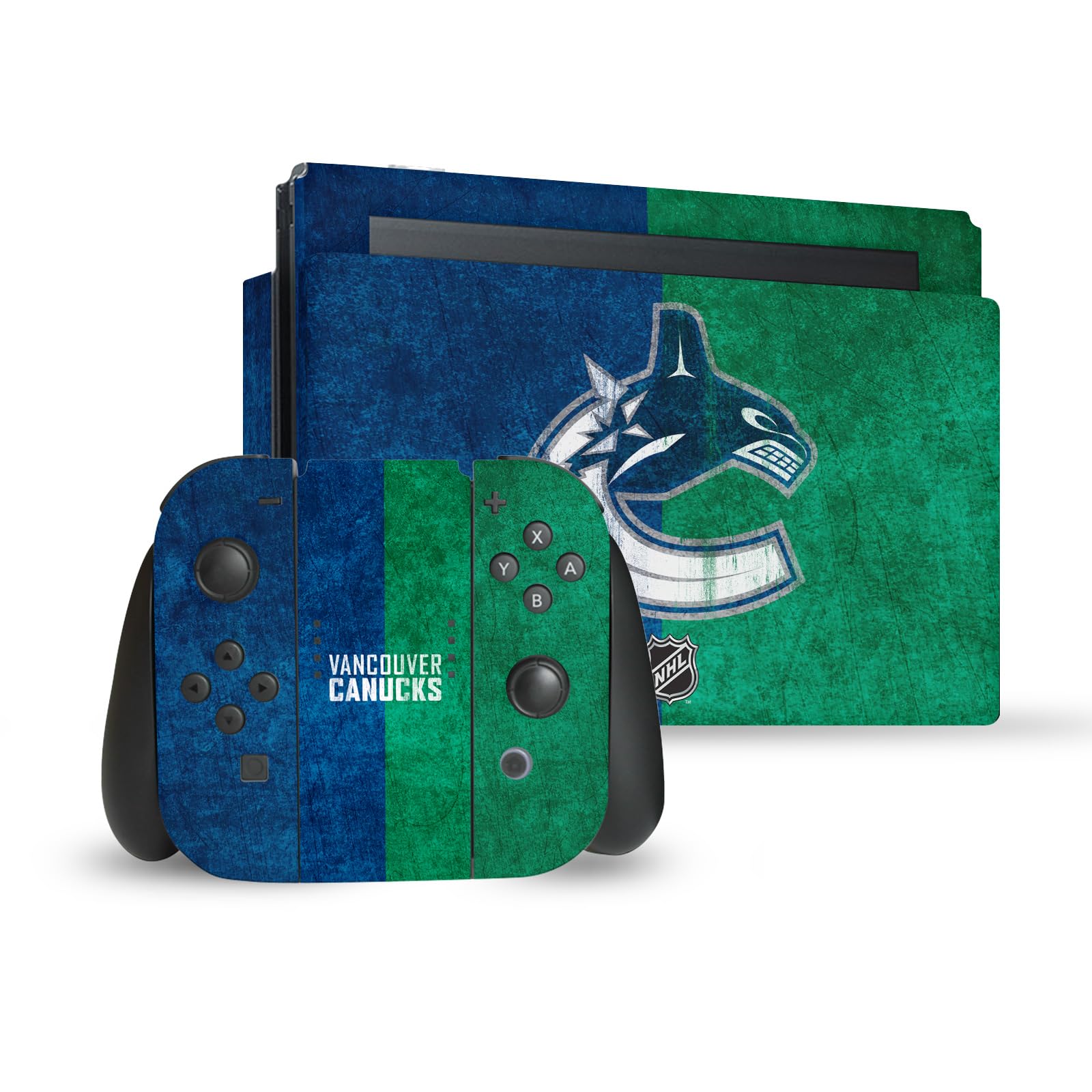 Autocollant Vancouver Canucks Nintendo Switch console dock manettes - 8