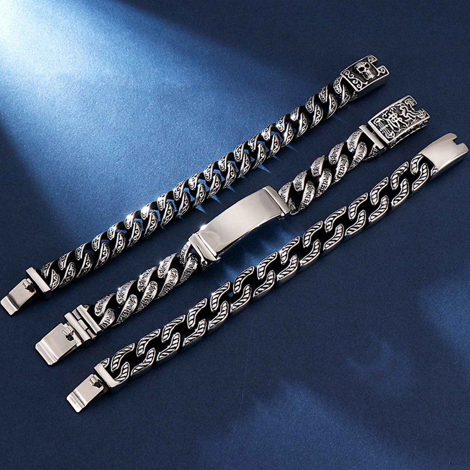 Herren Armkette Herren in Edelstahl, Glieder Link Personalisiertes Armband als Geschenk für Herren, Freunde und Familie