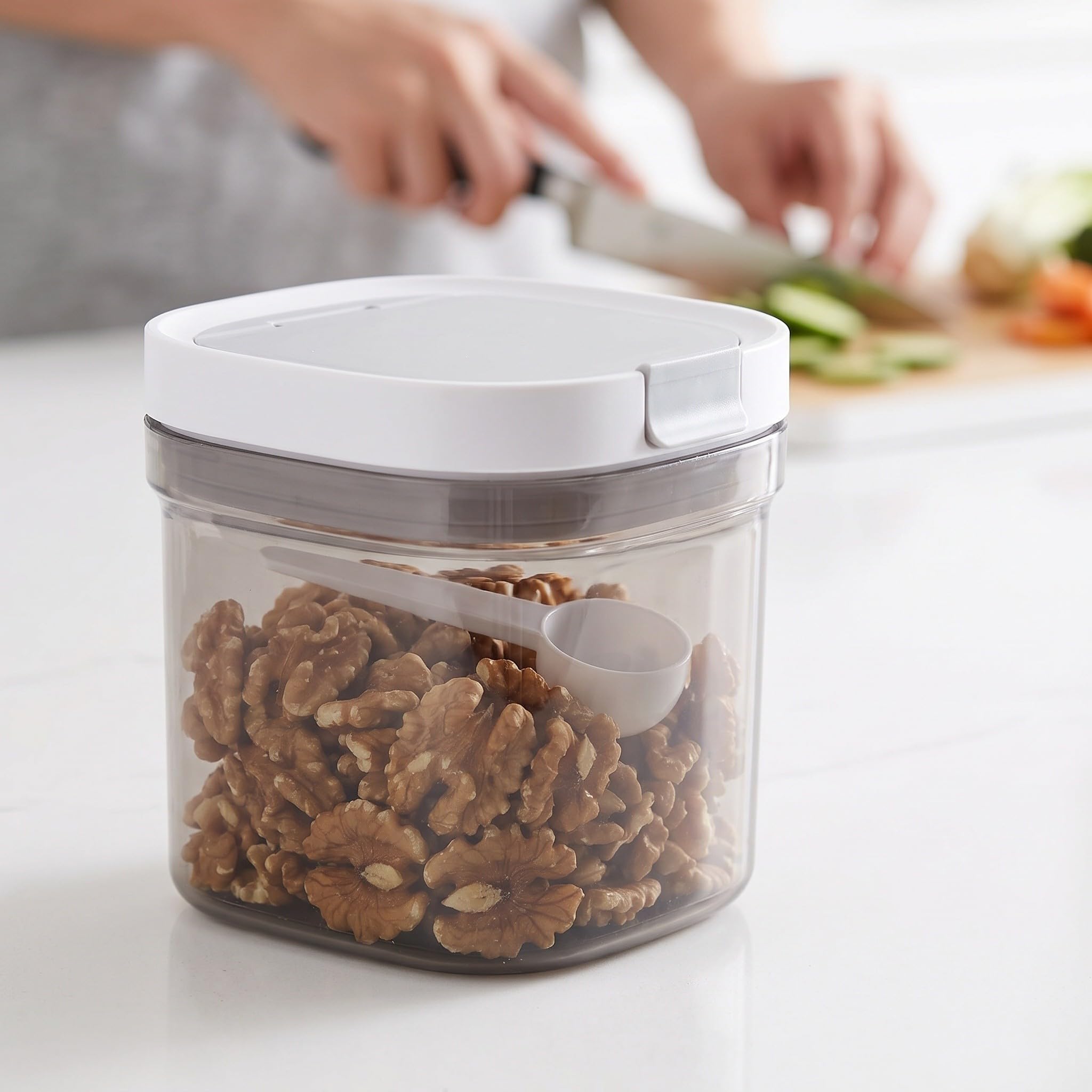 Barattolo ermetico da 800 ml/27 oz per latte in polvere | Contenitore riutilizzabile con coperchio per chicchi di caffè, zucchero e alimenti secchi, a prova di umidità, per la cucina,