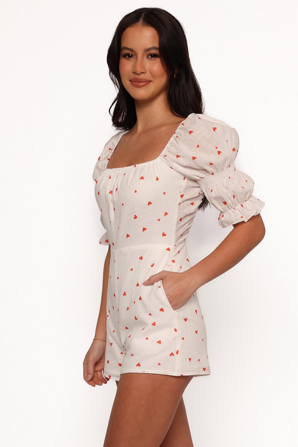 Petal & Pup Women's Emerson-romper-ditsy-heart