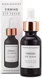 Pearlessence Sérum firmador para os olhos com cafeína + peptídeo – rejuvenesce os olhos inchados e reduz bolsas sob os olhos | Feito nos EUA e livre de crueldade (28 g)