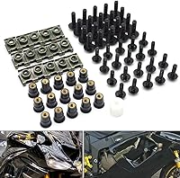 Vista 8 de Kit de pernos de carenado, tornillos, tuercas, arandelas, clips de pernos de motocicleta, aptos para Ducati 959/1299/959s/1098/848/1198 Kit de Negro