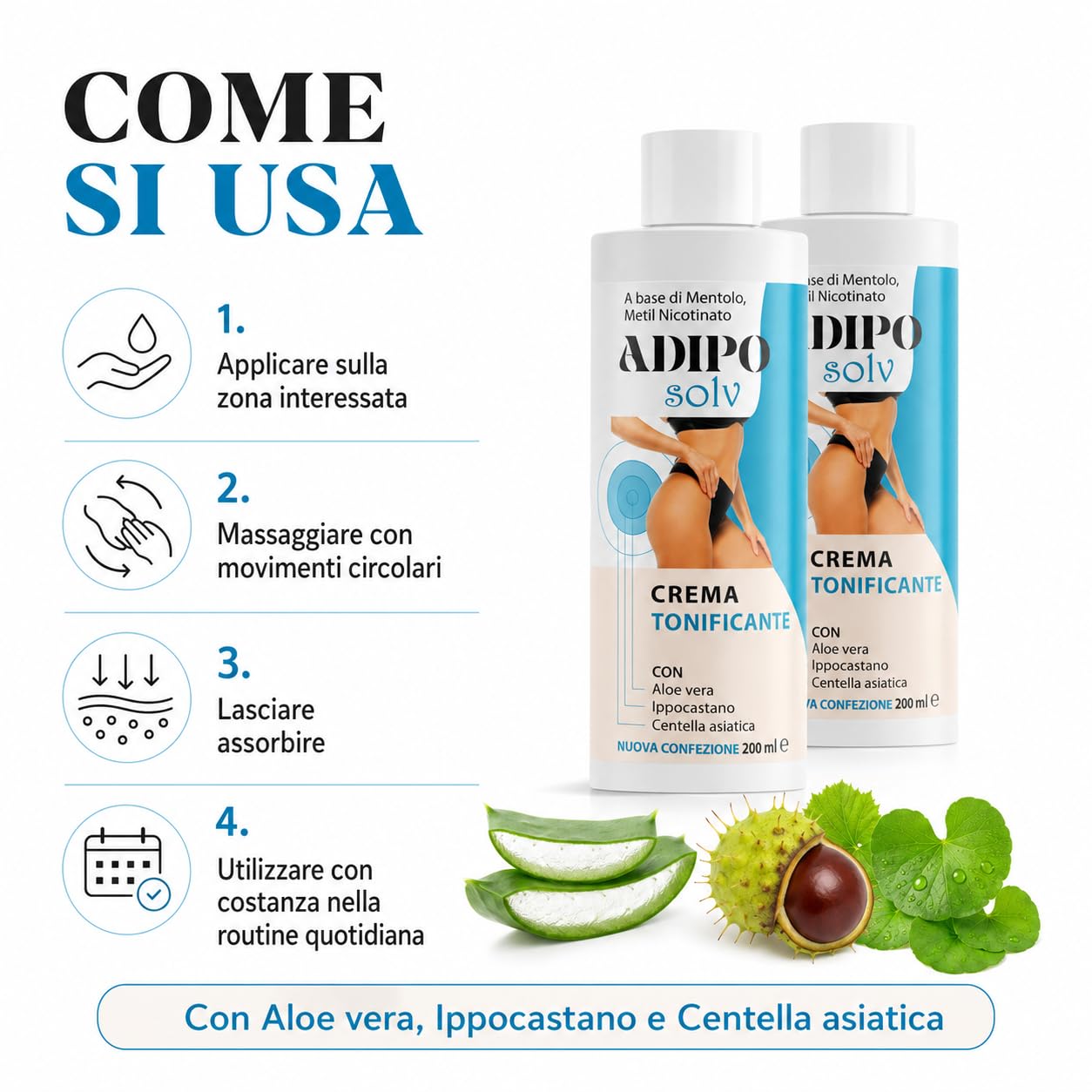 AdipoSolv Crema Sciogli Grasso 400ml – Liporiducente Snellente e Rassodante – Trattamento Anticellulite e Antismagliature