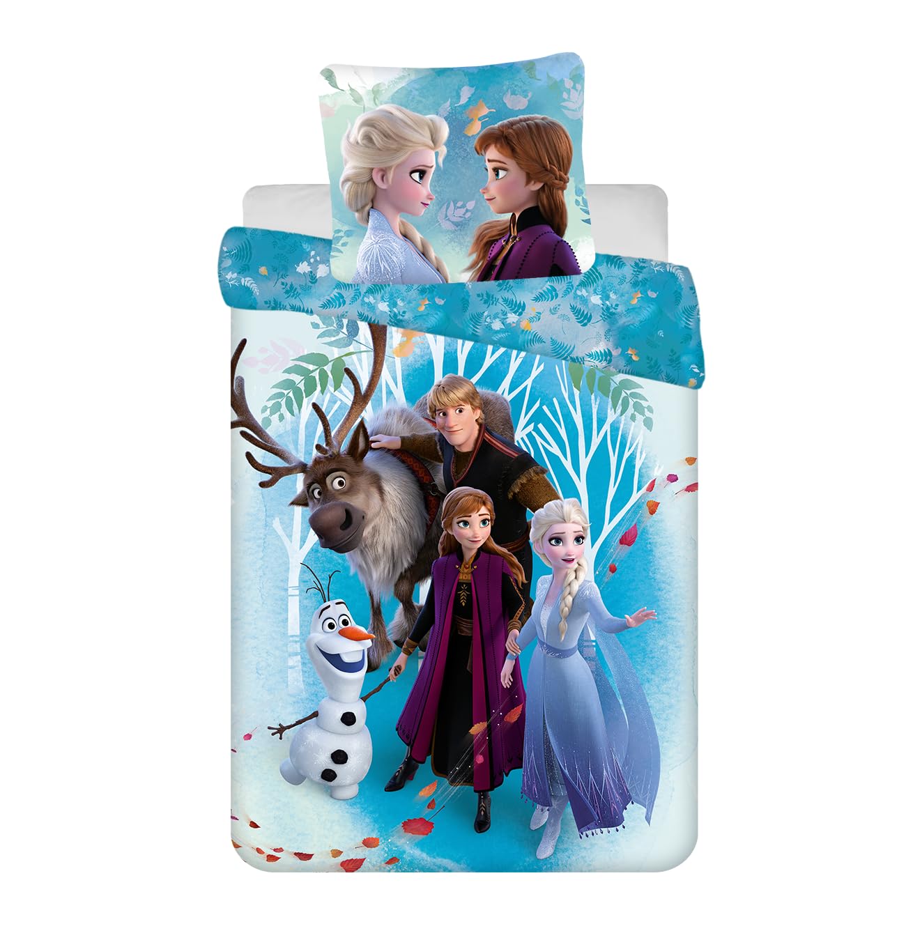 Jerry Fabrics Disney Frozen Children's Bedding Duvet Cover 160 x 200 cm and Pillowcase 70 x 80 cm 100% Cotton
