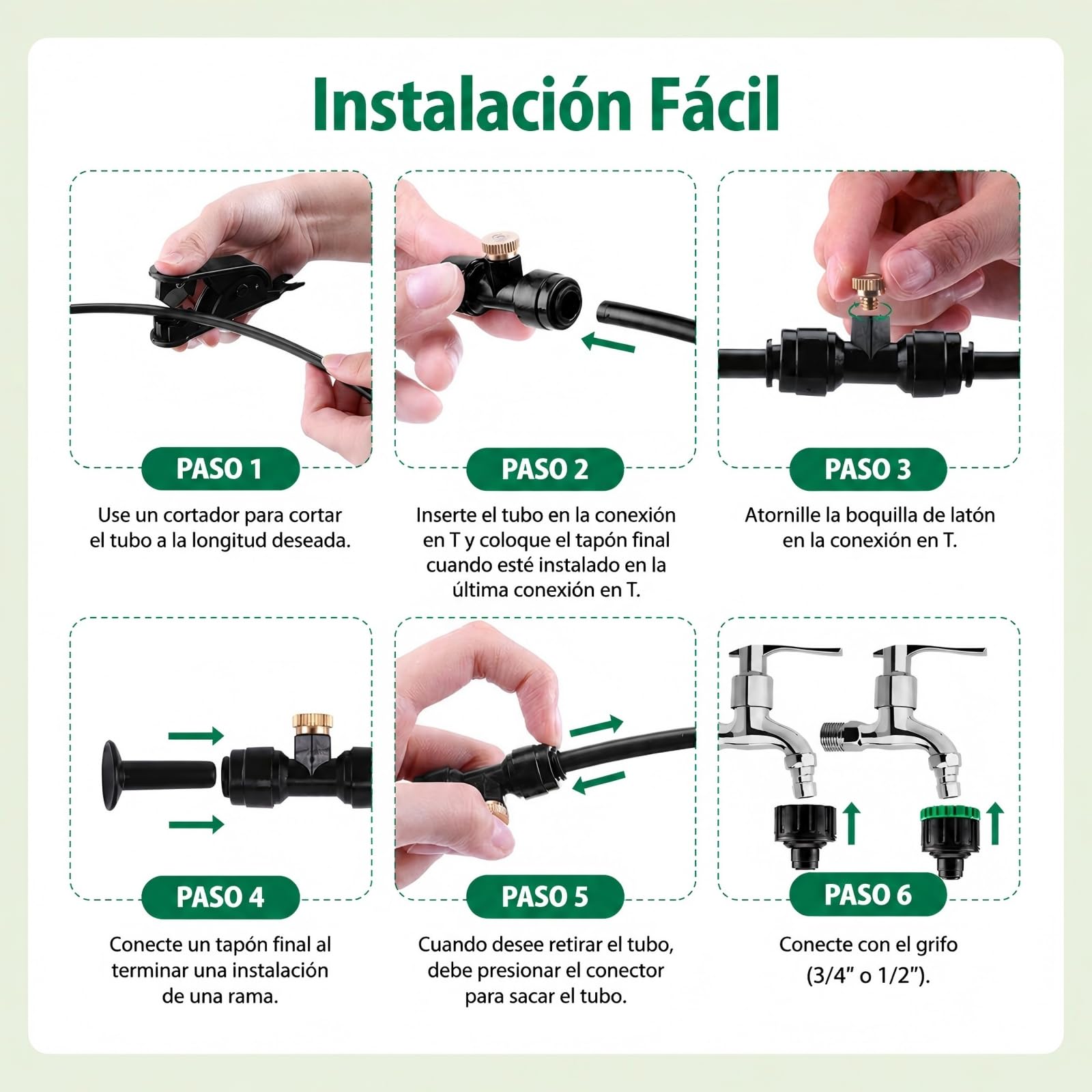 20M Speed Sistema de Riego Jardín DIY Sistema de Riego por Goteo Ajustable Boquilla Aspersor Pulverizador y Gotero Automatico, para Jardin, Invernadero, Terraza Césped