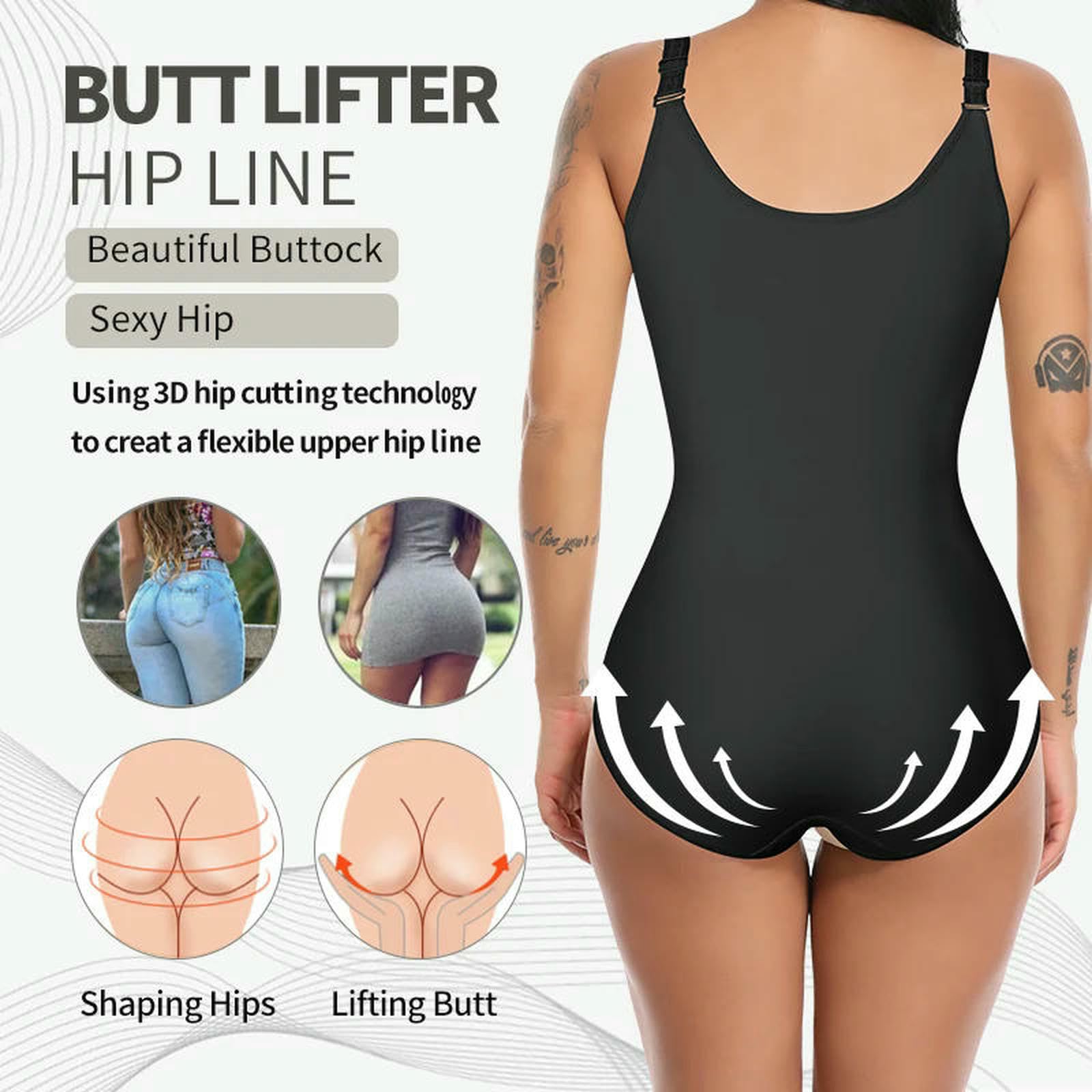 Shapewear Damen Body Figurformende Bodywäsche Miederbody Stark Formend Shaping Bodysuit