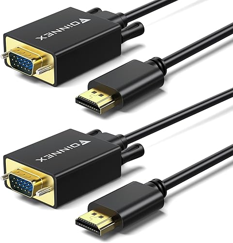 Miniatura 8 de FOINNEX Adaptador HDMI a VGA, convertidor HDMI a VGA macho a VGA hembra adaptador para computadora, computadora de escritorio, laptop, PC, monitor,
