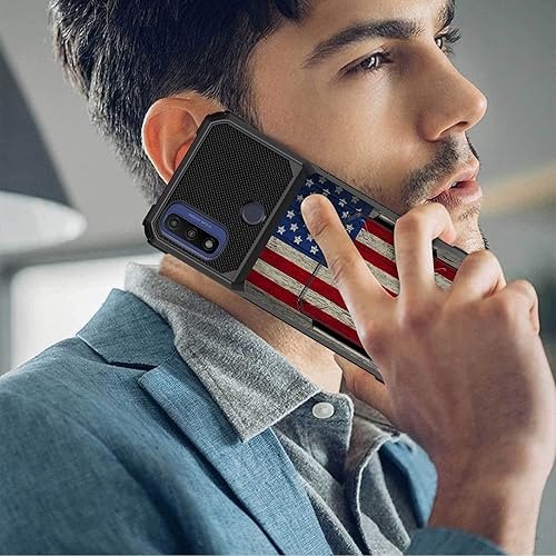 Miniatura 10 de FUYOCWE Funda tipo cartera para Motorola Moto G Pure con 5 tarjeteros funda abatible con diseño de I can do all things through Christ doble capa de