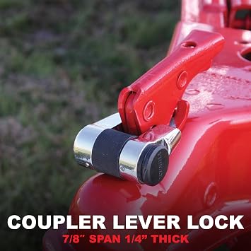 Trimax TMC10 7/8 Key Coupler Lever/Door Latch Lock Machine-Forged Chrome Steel, Protective Rubber Bumper, Weatherproof Cap, Anti-Theft Security