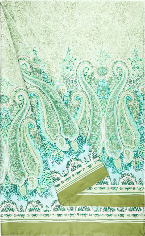 Bassetti MERGELLINA Foulard protège canapé d'angle lavable en coton vert pour masquer l'usure