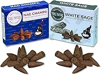 Vista 27 de TRUMIRI Conos de incienso de reflujo – Paquete combinado de 20 conos de incienso en cascada – 10 limoncillo + 10 eucaliptos – Conos de incienso