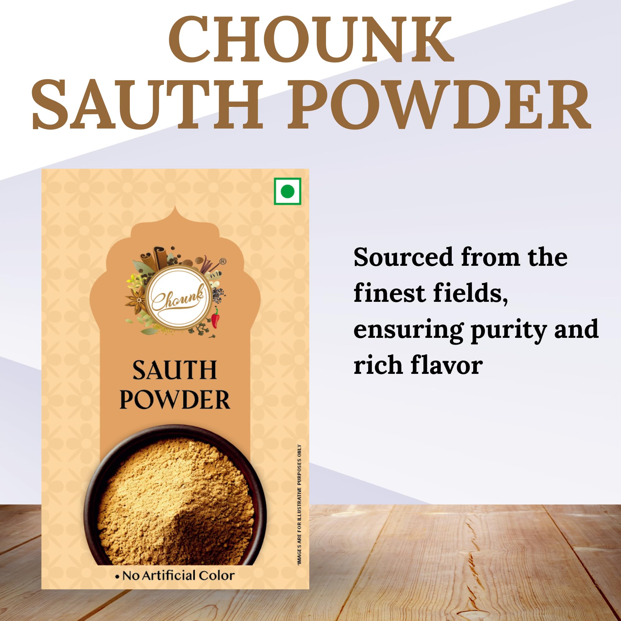 Chounk Dry Ginger Powder | Organic Sukku Powders | Adrak Powder with No Preservatives & No Additives | Ginger Powders Dry Pure & Natural Ingredients | Sonth Powder 200g (Pack of 2) - Image 3 thumbnail
