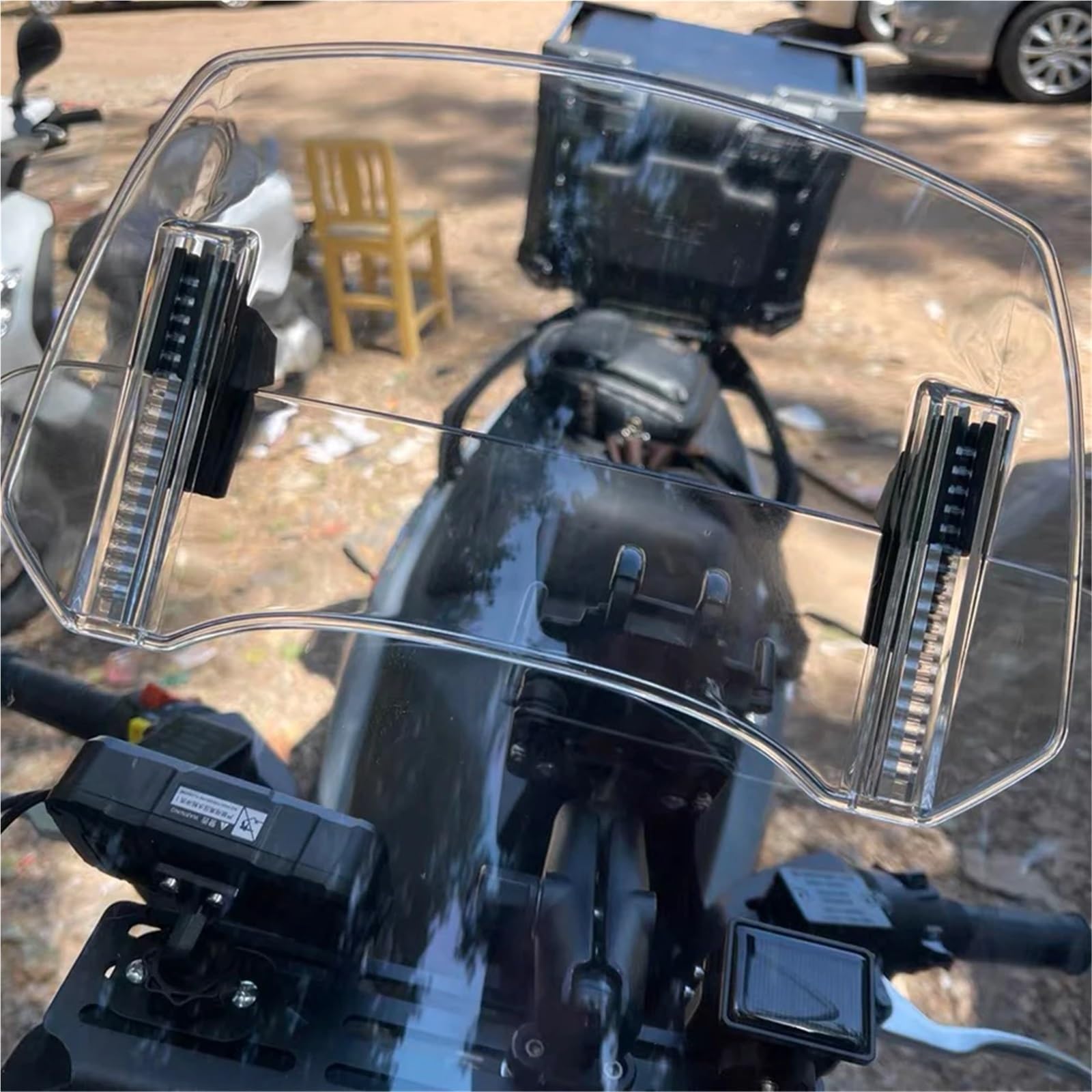 Für Yamaha X-MAX125 X-MAX 250 Xmax 300 X-MAX 400 Motorrad Windschutzscheibe Verlängerung Einstellbare Spoiler Deflektor Xmax300 Luftabweiser Windschutzscheibe(Transparent)