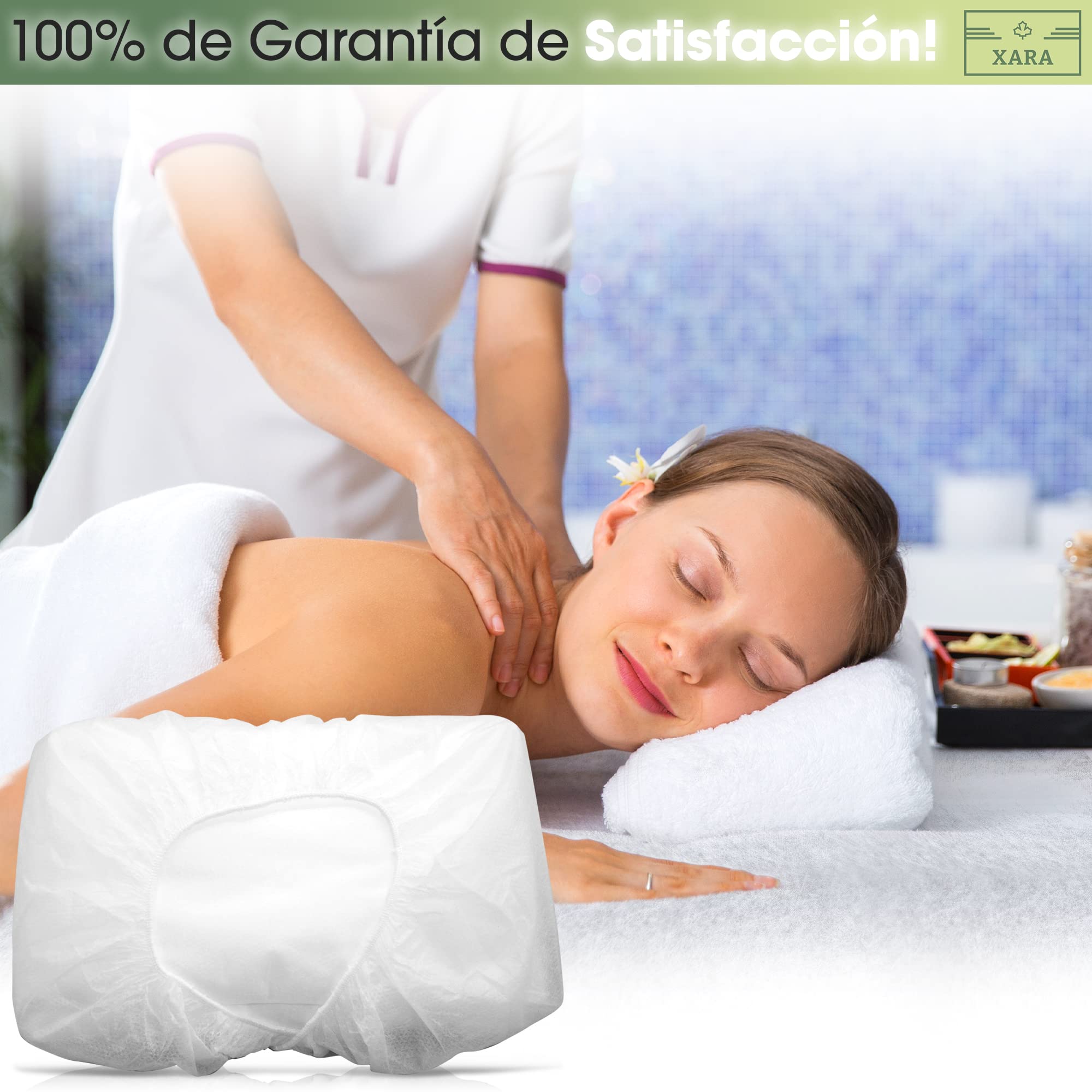 XARA Sabanas Camilla Ajustables de TNT Desechables 95x220cm - 20gr - Pack 10 - Sabanas Desechables Camilla Masaje - Funda Camilla Plegable 100% Reciclables - Repele Líquidos