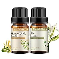 Vista 26 de GREENSLEEVES Juego de aceites esenciales de jazmín rosa, 2 aceites aromáticos puros a base de plantas para aromaterapia, aceites esenciales
