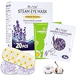 ProCIV 20 Packs Steam Eye Masks, Warming Eye Masks for Dark Circles, Disposable Self-heating Hot Eye Mask Soothing Headache, Dry Eyes, Heating Eye Mask for Stress Eye Fatigue Relief