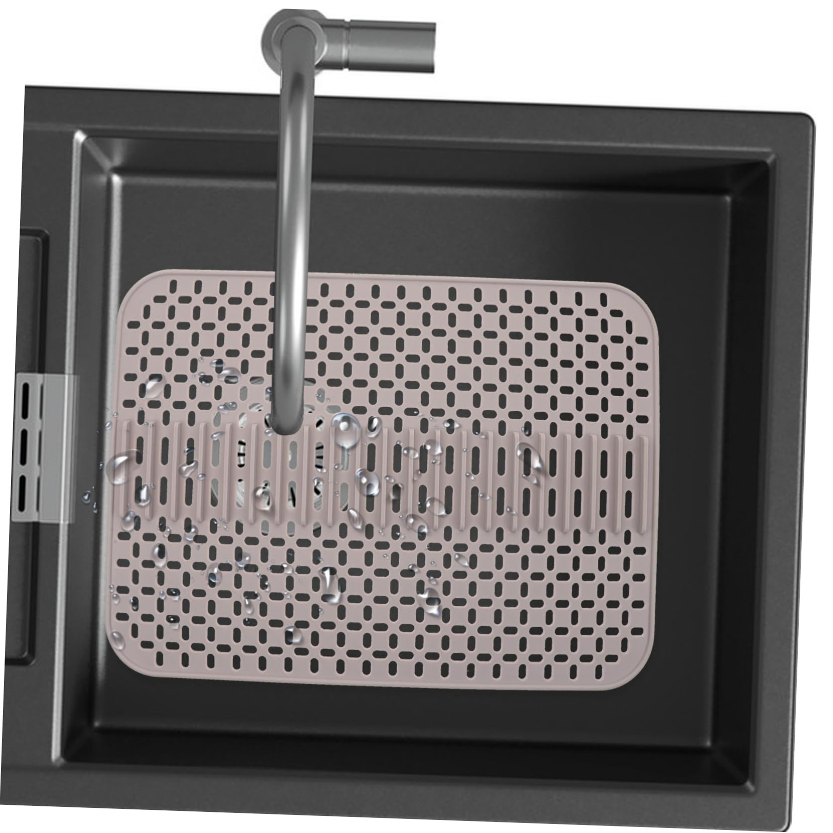 Silicone Tappetino Drenante e Resistente All’usura, Protezione Antiscivolo per Lavello Cucina, per Tazze e Ciotole