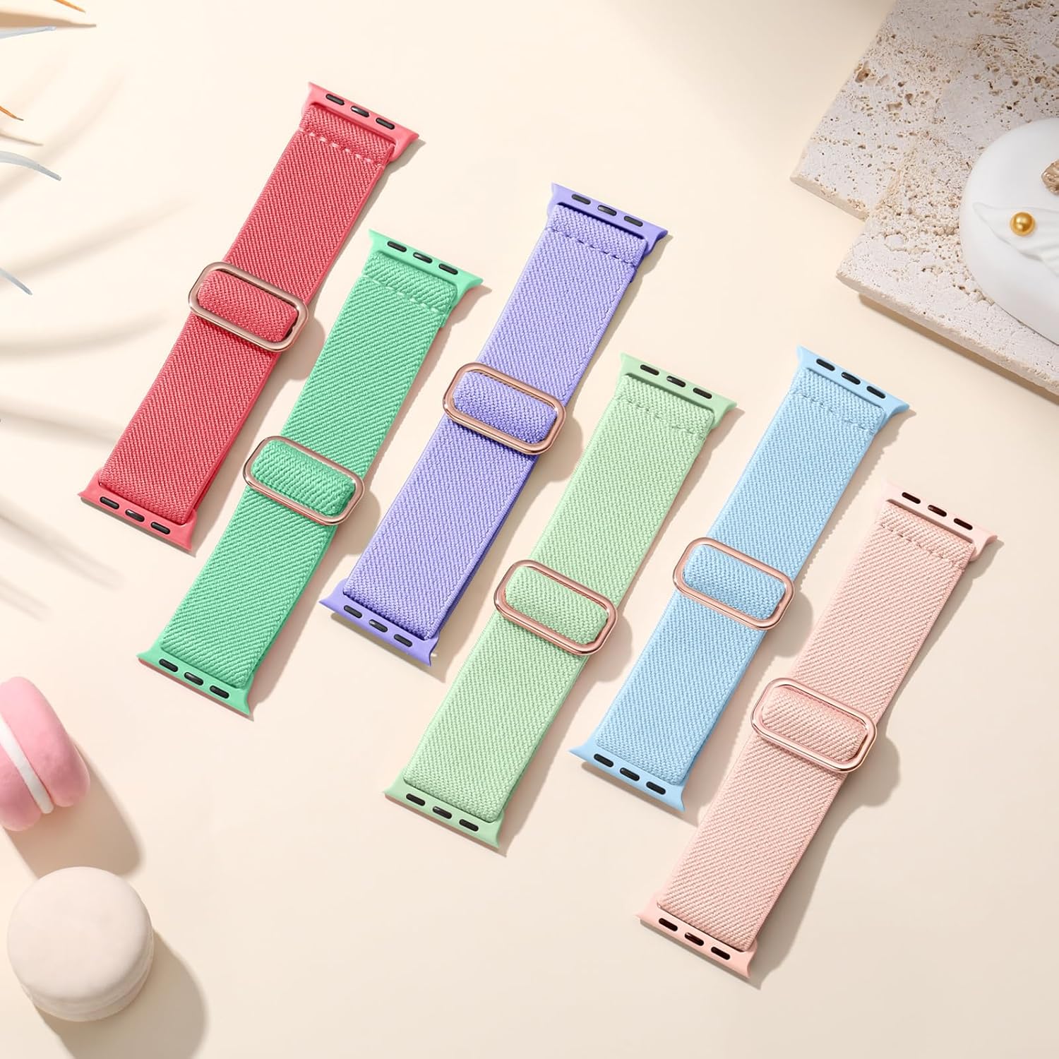 Maledan 10 Pack Stretchy Solo Loop Compatible with Apple Watch Band 40mm 38mm 41mm 42mm 44mm 45mm 46mm 49mm Women Men,Soft Nylon Elastic Braided Strap for iWatch Series 11 10 9 8 7 6 5 4 3 2 1 SE Ultra