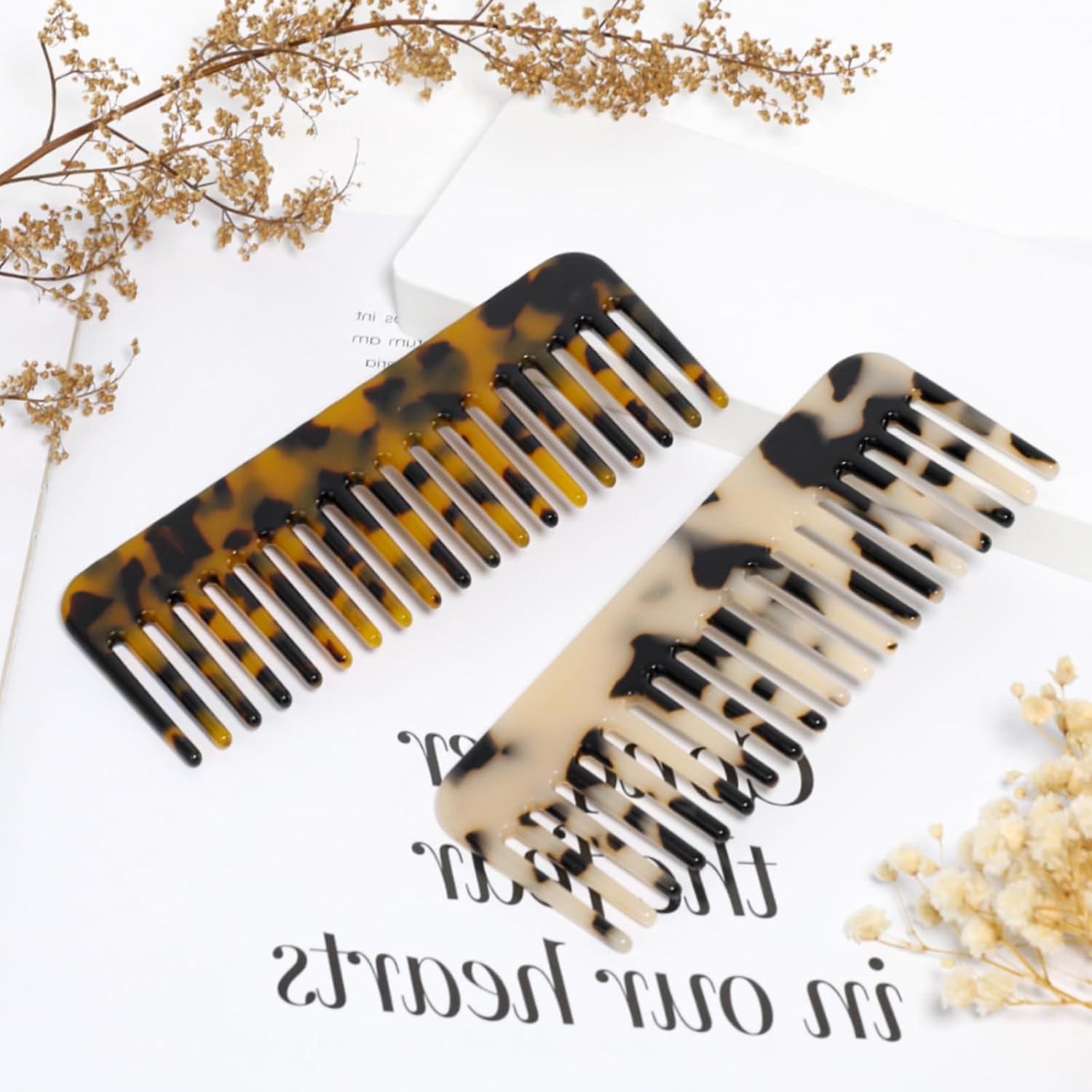 Mini Cellulose Wide Tooth b, Portable Hair Detangling b