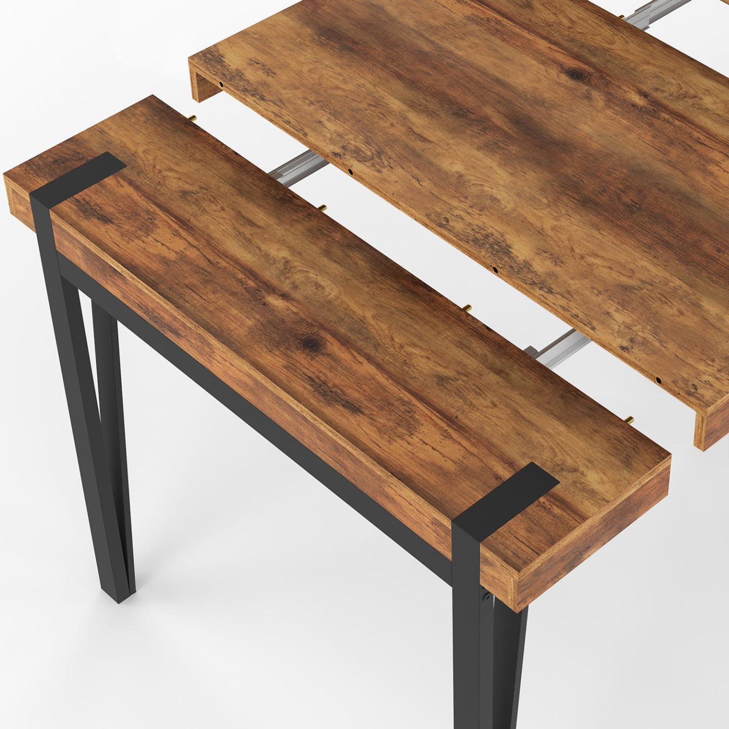 IDMarket - Consolle allungabile AUSTRIA, 10 posti, 235 cm, design industriale